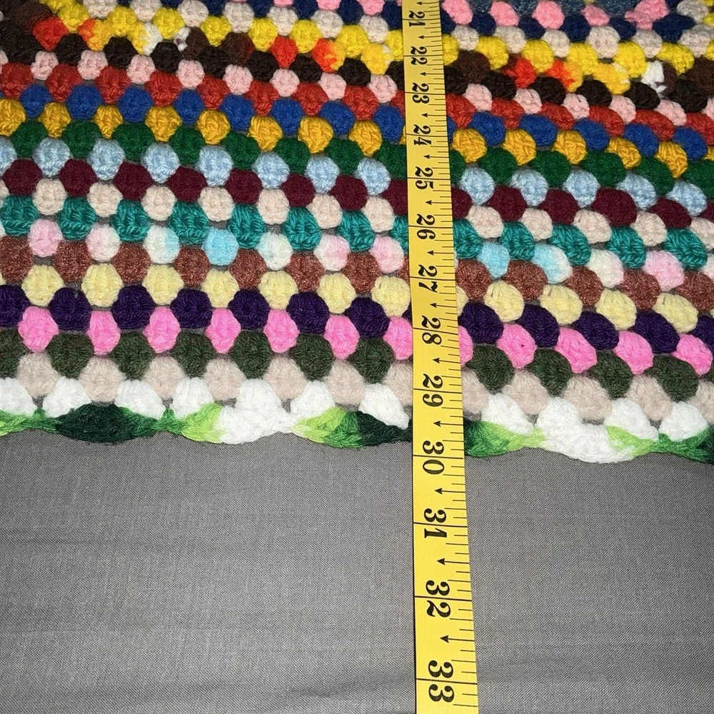 BEAUTIFUL HANDMADE CROCHET Blanket 30x30 Multicolor